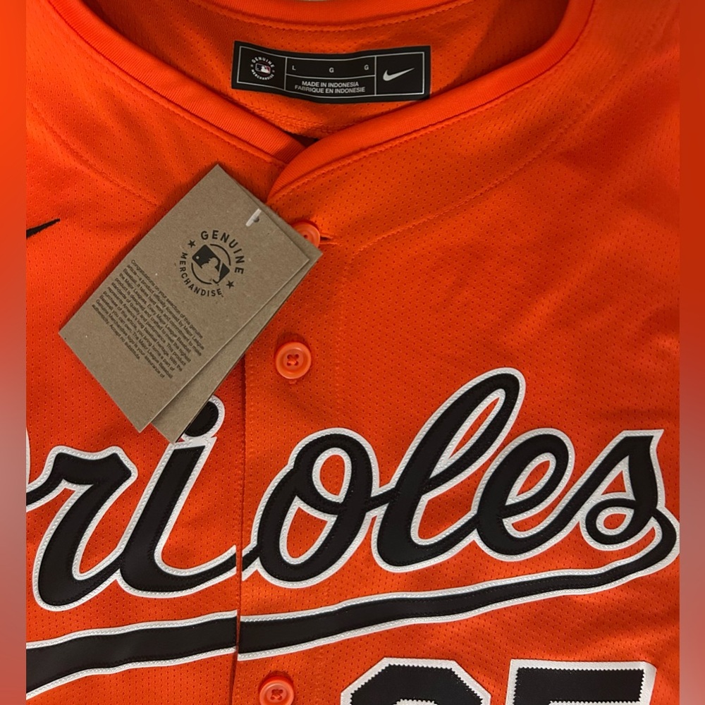 Nike Authentic Baltimore Orioles Adley Rutschman MLB Orange Jersey Men’s Sz L - Picture 4 of 8